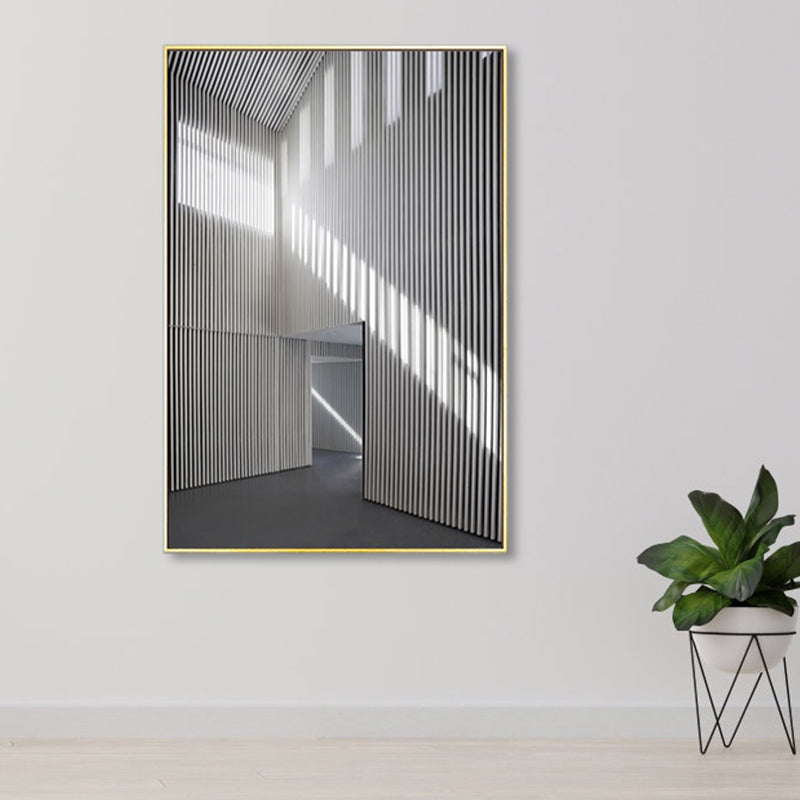 Avelena | Foto Flur Leinwand Zeitgenössischer Stil Gebäude Malerei In Hellen Farben für Das Studienzimmer