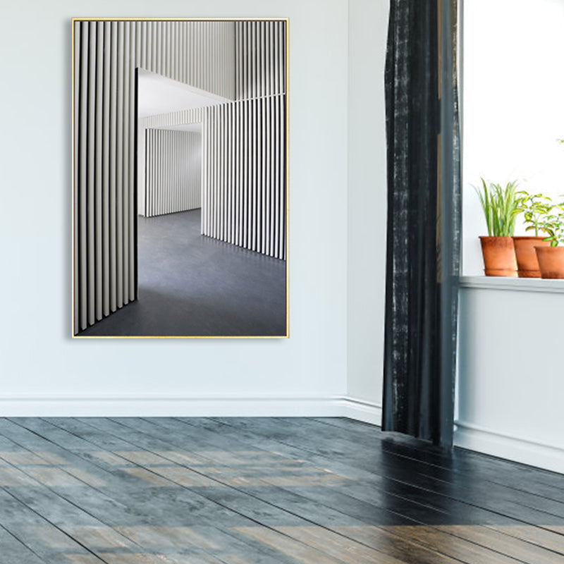 Avelena | Foto Flur Leinwand Zeitgenössischer Stil Gebäude Malerei In Hellen Farben für Das Studienzimmer