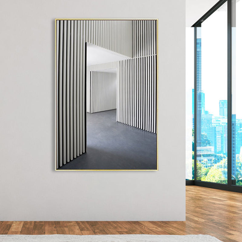 Avelena | Foto Flur Leinwand Zeitgenössischer Stil Gebäude Malerei In Hellen Farben für Das Studienzimmer
