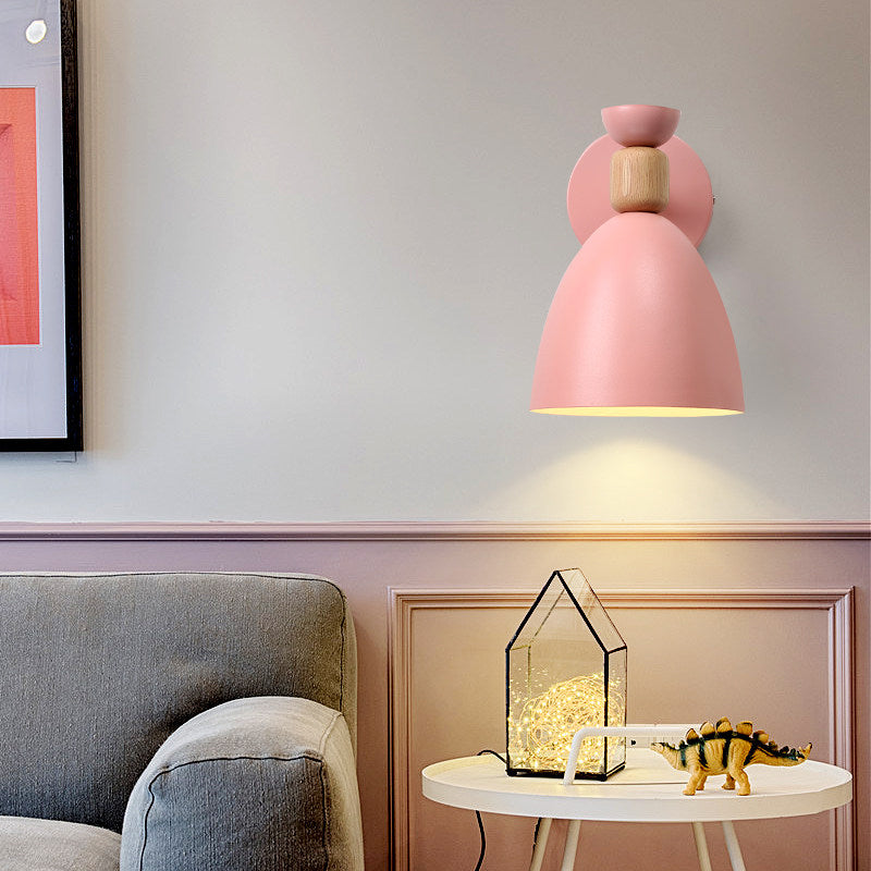 Avelena | Macaron Dome Wandapplique Rotierbar Metall 1 Kopf Wandleuchte für Restaurant Treppe
