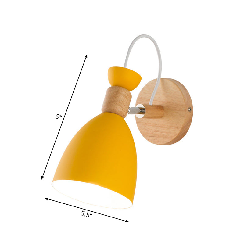 Avelena | Macaron Dome Wandapplique Rotierbar Metall 1 Kopf Wandleuchte für Restaurant Treppe