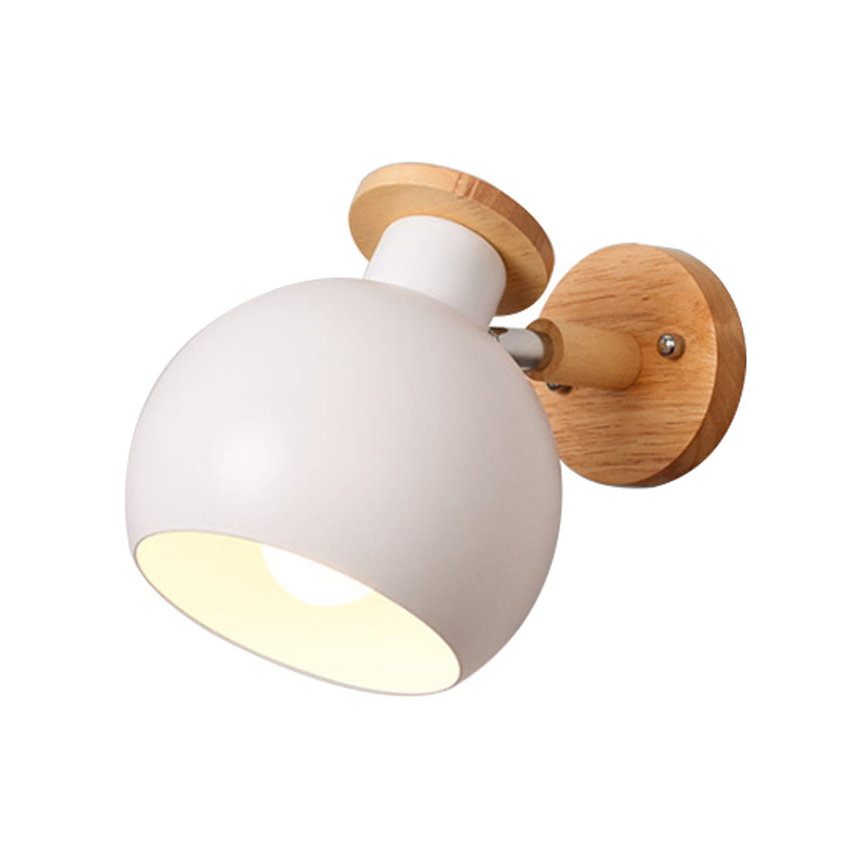 Avelena | Drehbare Metallkugel-Wandleuchte Kindergarten 1 Licht Macaron Wandlampe
