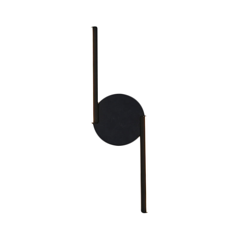 Avelena | Parallelstab/Gedreht/Bogenförmige Led-Wandlampe Minimalistisches Metall Schwarz Wandmontierte Lampe In Warm/Weiß Licht für Hotel