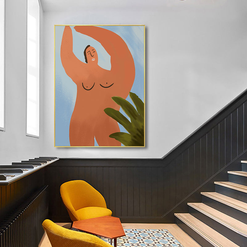 Avelena | Texturierte Illustration Big Guy Leinwanddruck Pop Art Wanddekoration für Das Schlafzimmer, Mehrere Größen