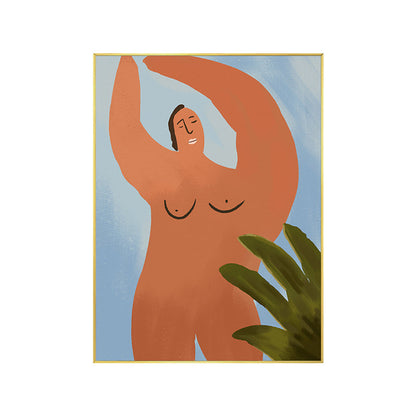 Avelena | Texturierte Illustration Big Guy Leinwanddruck Pop Art Wanddekoration für Das Schlafzimmer, Mehrere Größen