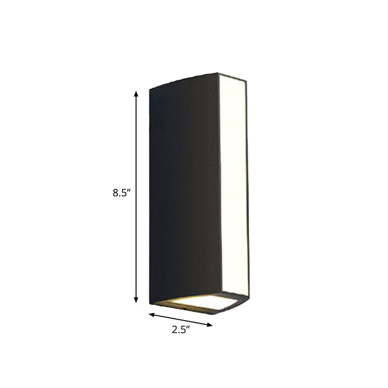 Avelena | Schwarze Dreieck Prism Wandleuchte Moderne Metall Klein/Mittel/Groß Led Deckenleuchte Wand Sconce In Warm/Weiß Licht