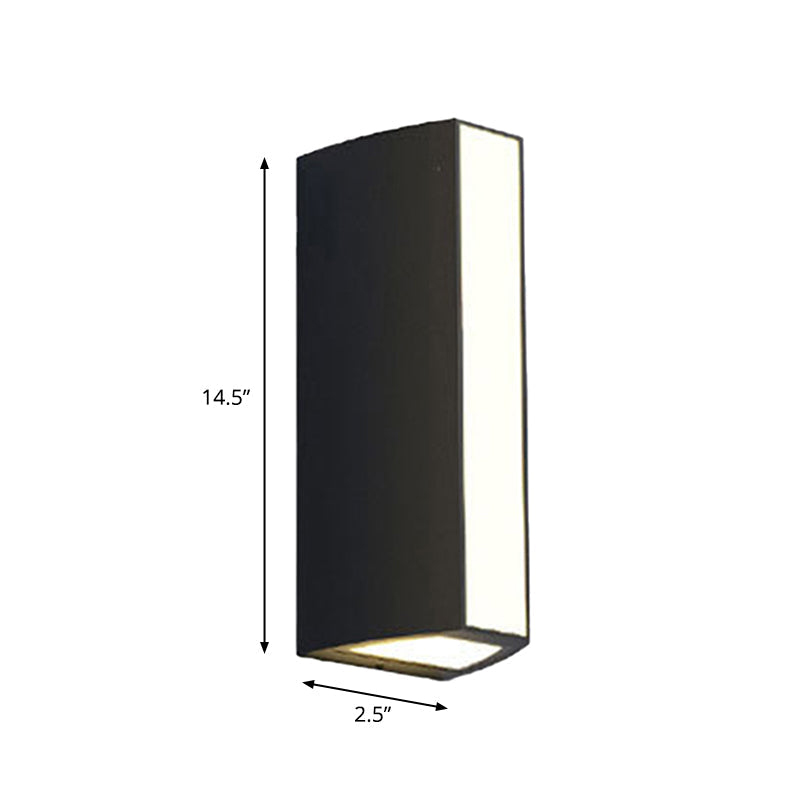 Avelena | Schwarze Dreieck Prism Wandleuchte Moderne Metall Klein/Mittel/Groß Led Deckenleuchte Wand Sconce In Warm/Weiß Licht