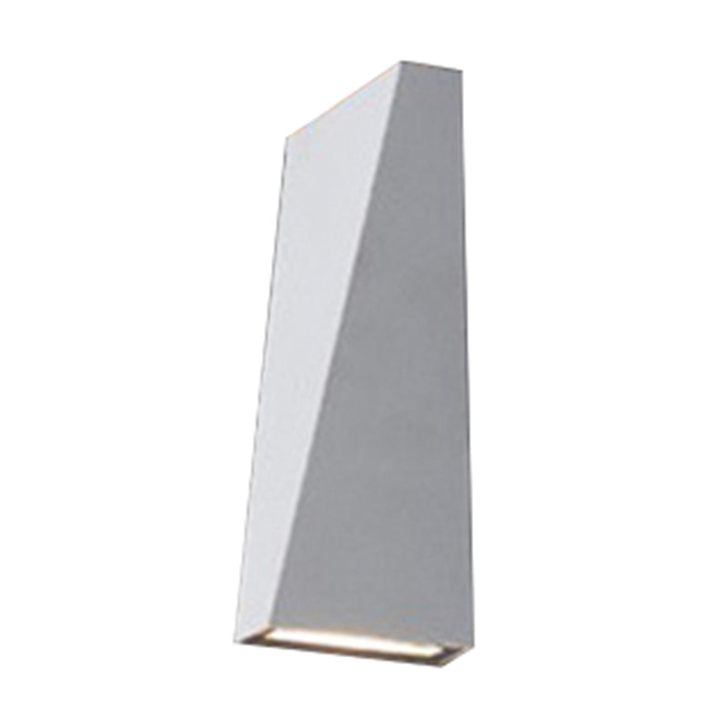 Avelena | Nordic Led Deckenwandleuchte Schwarz/Weiß Dreieckige Led Wandleuchte mit Metallschirm für Balkon, Warm/Weiß Licht