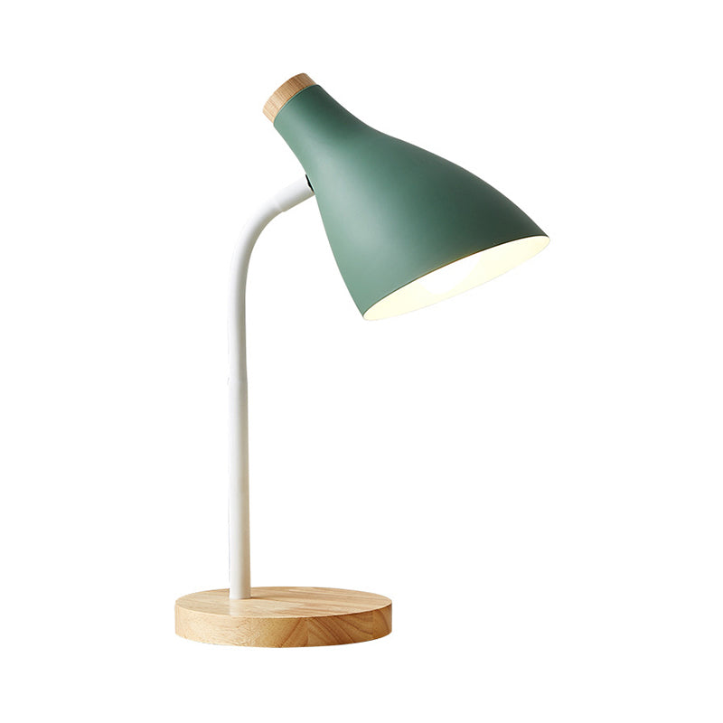 Avelena | Metall Horn Bildschirm Leselampe Erwachsene Schlafzimmer 1 Glühbirne Nordische Schreibtischlampe mit Steckerleitung