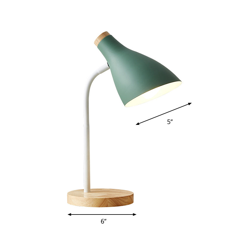 Avelena | Metall Horn Bildschirm Leselampe Erwachsene Schlafzimmer 1 Glühbirne Nordische Schreibtischlampe mit Steckerleitung