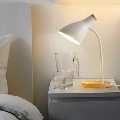 Avelena | Metall Horn Bildschirm Leselampe Erwachsene Schlafzimmer 1 Glühbirne Nordische Schreibtischlampe mit Steckerleitung