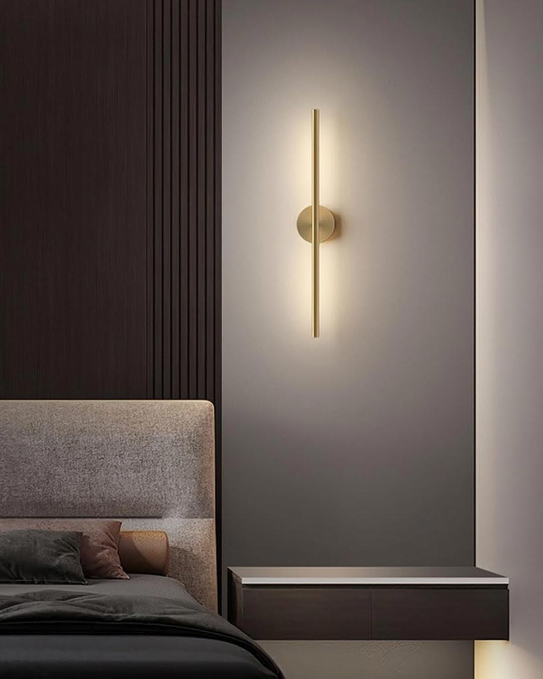 Avelena | Moderne Lineare LED Wandleuchte - Gold