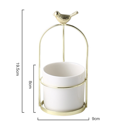 Avelena | Blumenpflanzgefäße mit Vogel-Design für stilvolle Dekoration