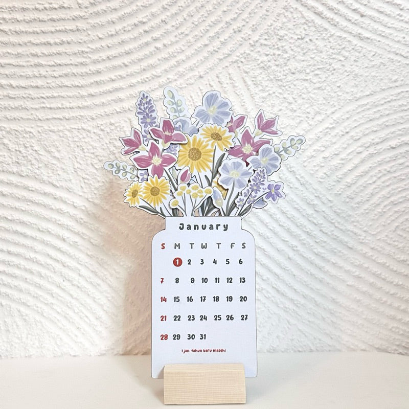 Avelena | 2024 Bloomy Flowers Tischkalender