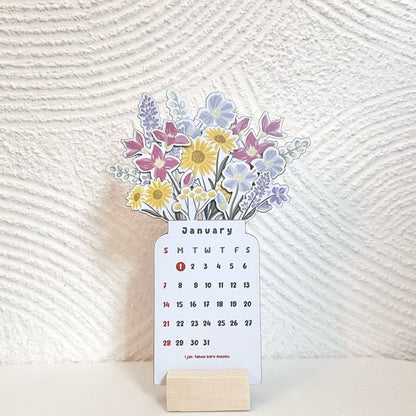 Avelena | 2024 Bloomy Flowers Tischkalender