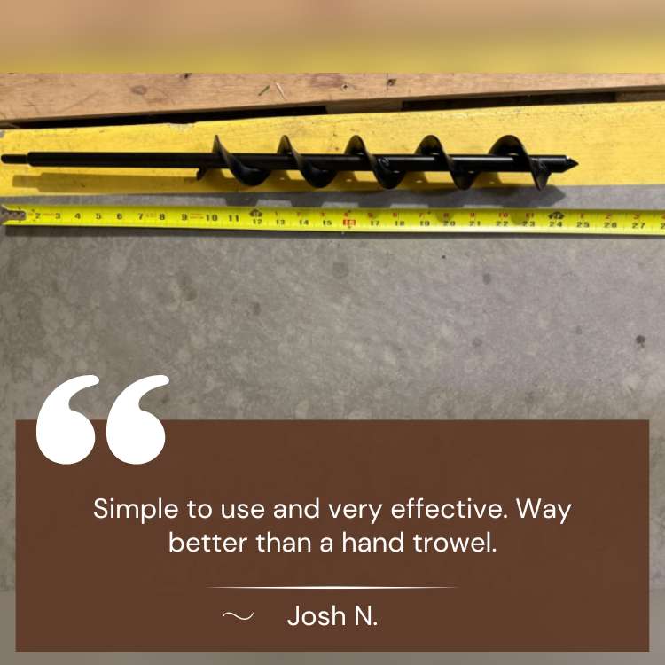 Avelena | SoilBuster Gartenbohrer - 3-Zoll Schwerlast-Spiralenwerkzeug zum Pflanzen von Zwiebeln, Blumen und Gemüse