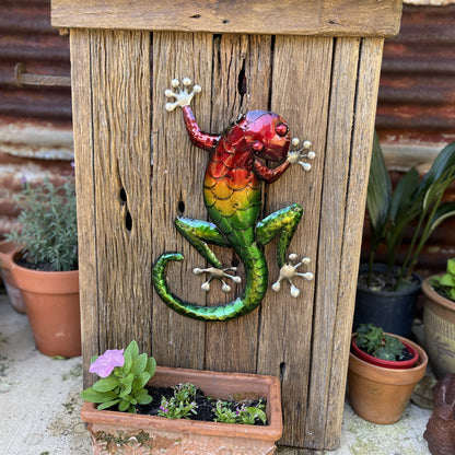 Avelena | Gecko Metall Wandkunst