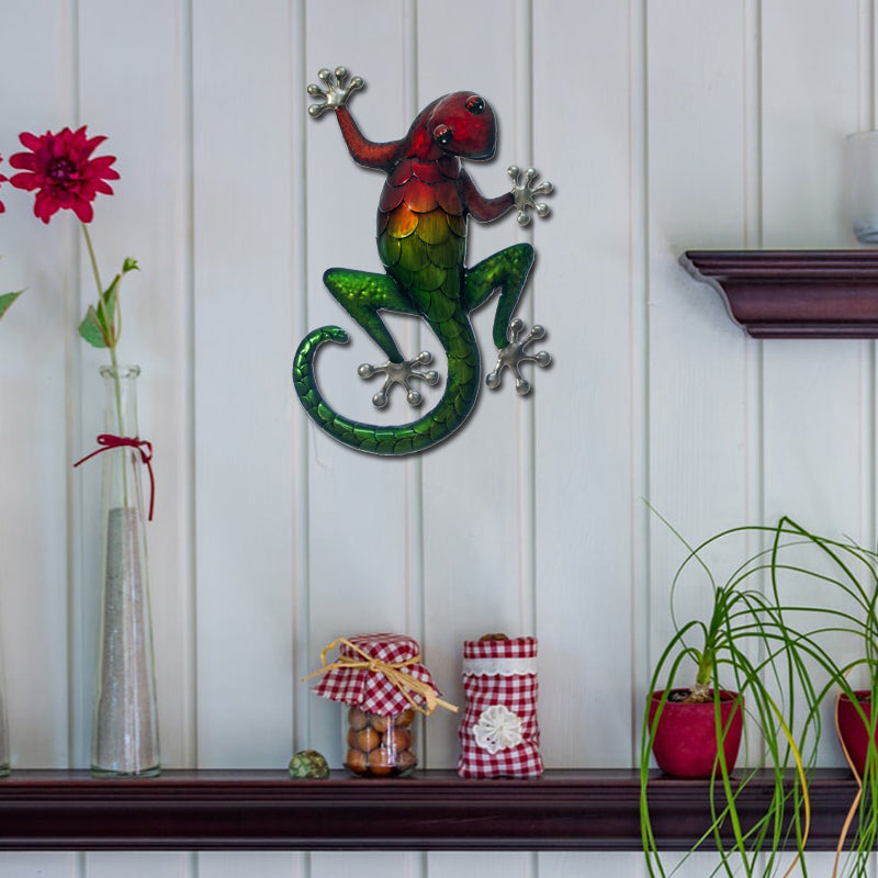 Avelena | Gecko Metall Wandkunst