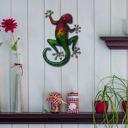 Avelena | Gecko Metall Wandkunst