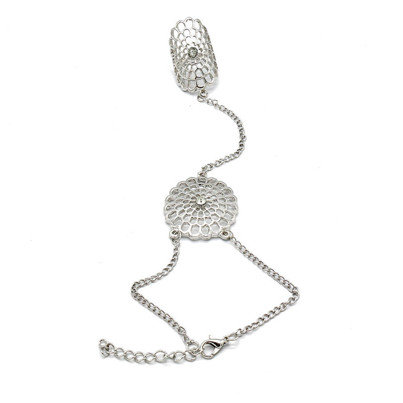 Avelena | Blumen Traumfänger Armreif Ring