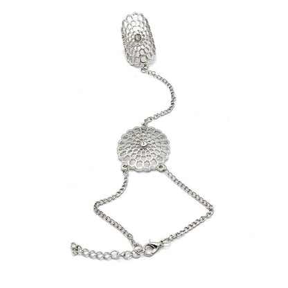 Avelena | Blumen Traumfänger Armreif Ring