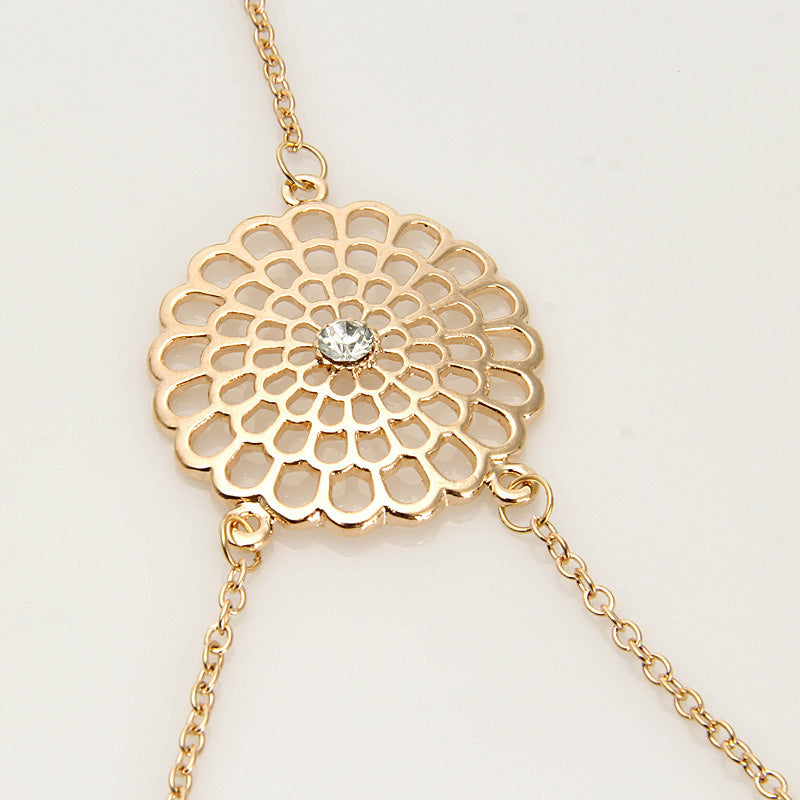 Avelena | Blumen Traumfänger Armreif Ring