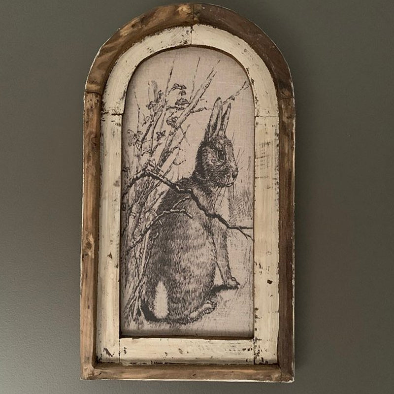 Avelena | Geschenk | Rustikale Bauernhausdekoration mit Hasen an der Wand