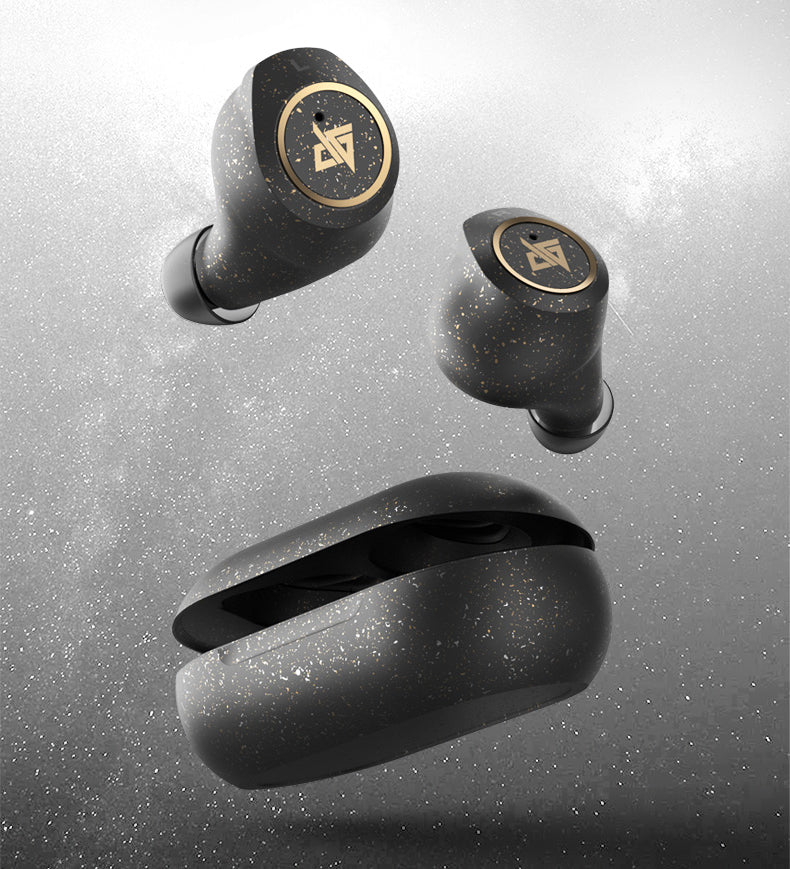 Avelena | Bluetooth 5.0 Wireless-Headset mit Touch-Steuerung, Geräuschreduzierung, schneller Verbindung, HiFi-Soundqualität und IPX5 wasserdicht, für Zuhause, Büro und Schule (Sternenschwarz)