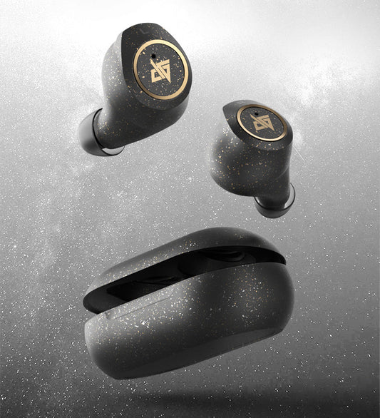 Avelena | Bluetooth 5.0 Wireless-Headset mit Touch-Steuerung, Geräuschreduzierung, schneller Verbindung, HiFi-Soundqualität und IPX5 wasserdicht, für Zuhause, Büro und Schule (Sternenschwarz)