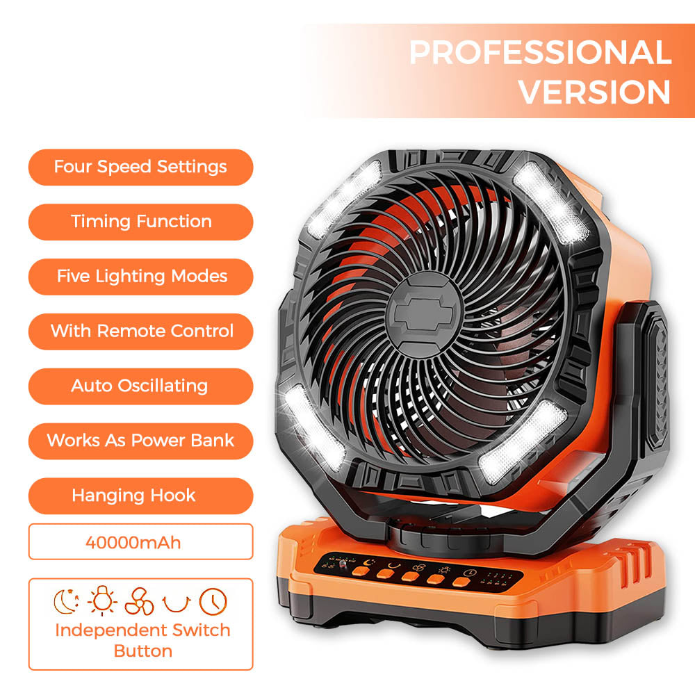 Avelena | Camping LED Ventilator mit Licht