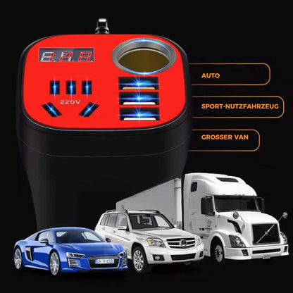 Avelena | Automontiertes Becherladegerät mit Wechselrichter-Konverter