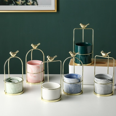 Avelena | Blumenpflanzgefäße mit Vogel-Design für stilvolle Dekoration