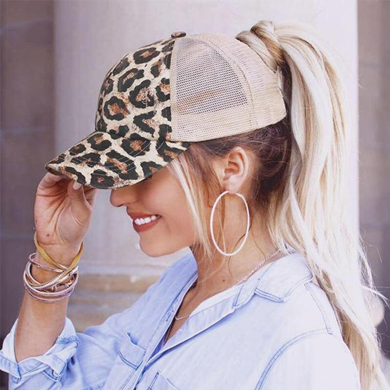 Avelena | Neue Mesh Cross Outout Pferdeschwanz Baseballcap