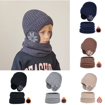 Avelena | Winter Beanie Mütze Schal Sets Warme Strickmütze