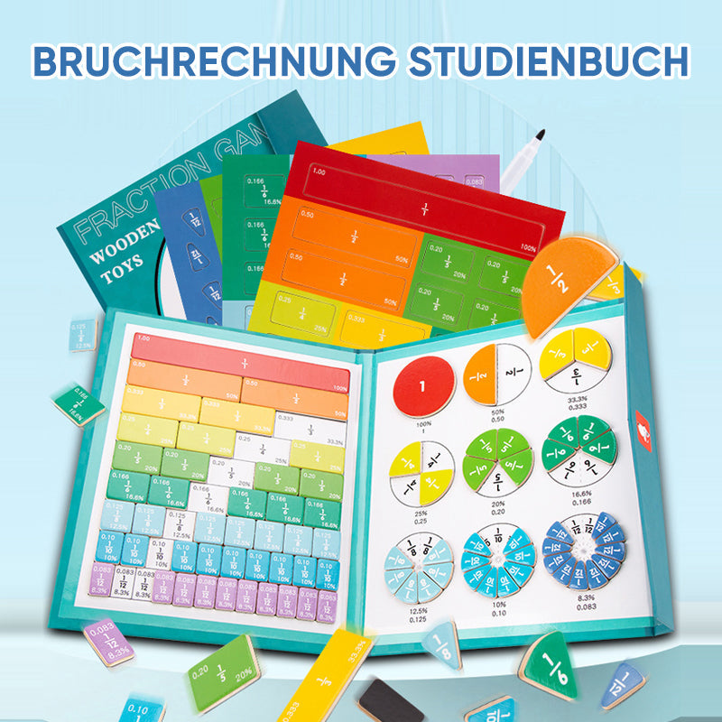 Avelena | Magnetisches Buch-Bruchteil-Puzzle für Kinder - Spielend Bruchrechnen lernen