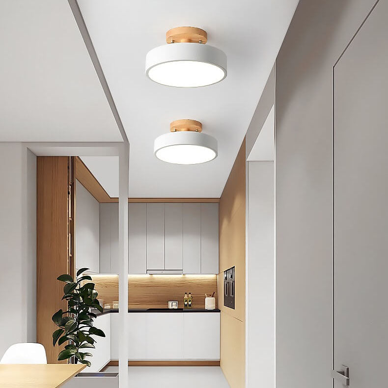 Avelena | Nordic Log Runde Led-Halb Eingebaut Deckenleuchte