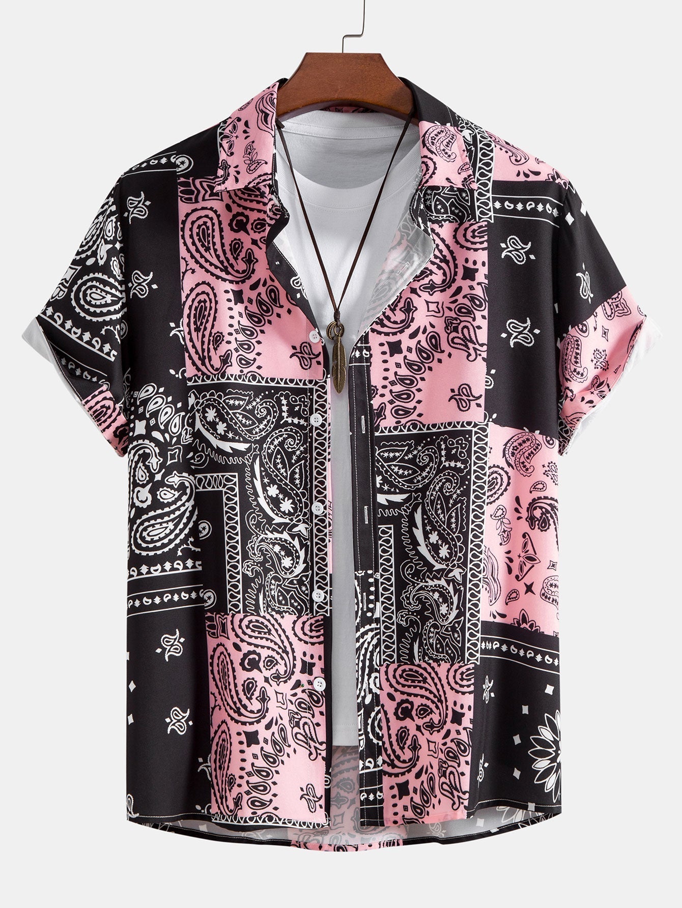 Avelena Print Button Up Hemd #Zufälliges Muster Design#