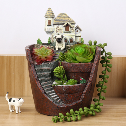 Avelena | Sukkulent Dekorationsblumentopf für Mini-Garten – Bonsai Pflanztopf für Mikrolandschaft und Garten