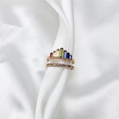 Avelena | Regenbogen Micro Diamond Ring