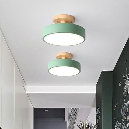 Avelena | Nordic Log Runde Led-Halb Eingebaut Deckenleuchte