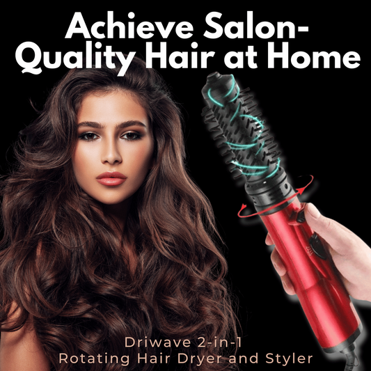 Avelena | 3-in-1 Rotierender Haartrockner und Styler mit einstellbarer Temperatur für mühelose Locken und Wellen