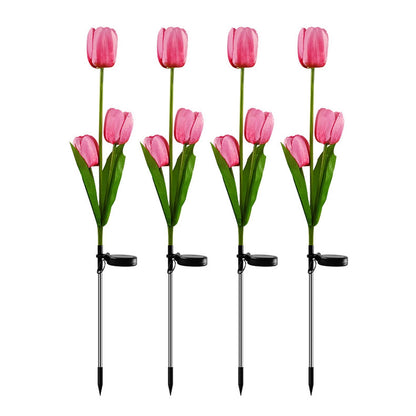Avelena | Solar Tulpe Rasenlicht Außen Garten LED Tulpe Blumenlicht Bodenstecker Landschaftslicht