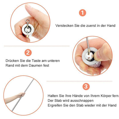 Avelena | Tragbare Metall Stab für Selbstverteidigung und Zauberkunst