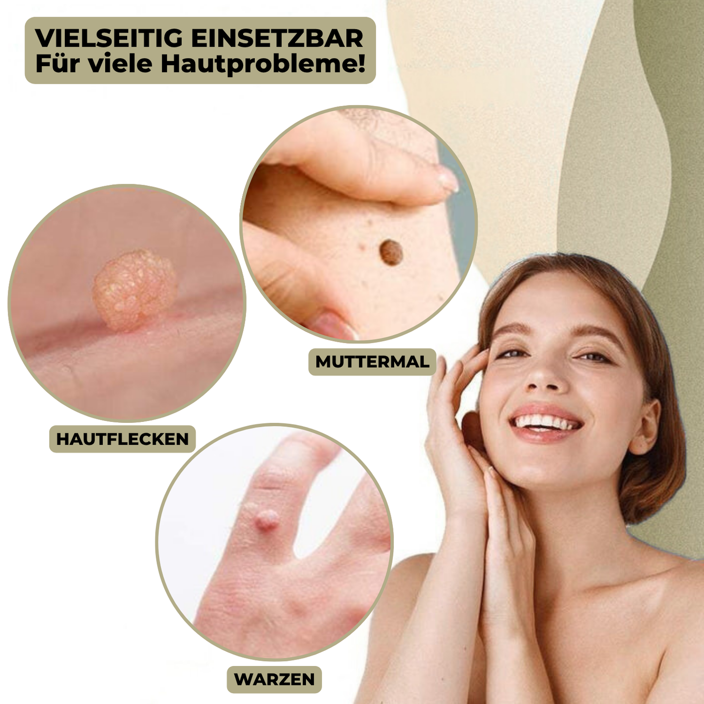 Avelena | Clarina SkinClear | Warzen- & Muttermalentferner | Sanft & Effektiv | Für Gesicht & Körper