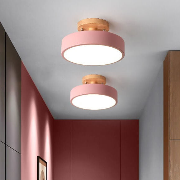 Avelena | Nordic Log Runde Led-Halb Eingebaut Deckenleuchte
