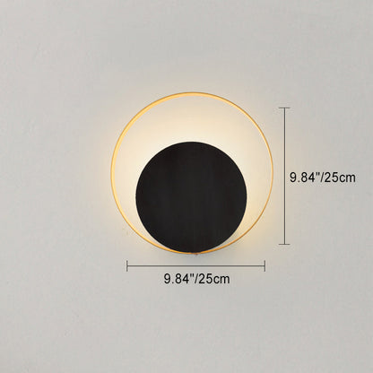 Avelena | Moderne Minimalistische Eisen Kreis Ring 1-Licht Wand Sconces Lampe Für Schlafzimmer