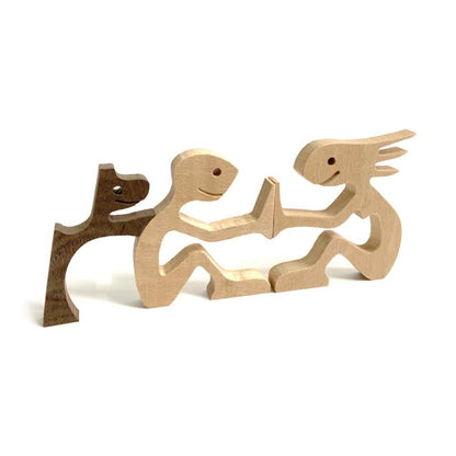 Avelena | Tierliebhaber Holzskulptur Tischdekoration