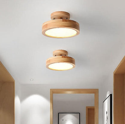 Avelena | Nordic Log Runde Led-Halb Eingebaut Deckenleuchte