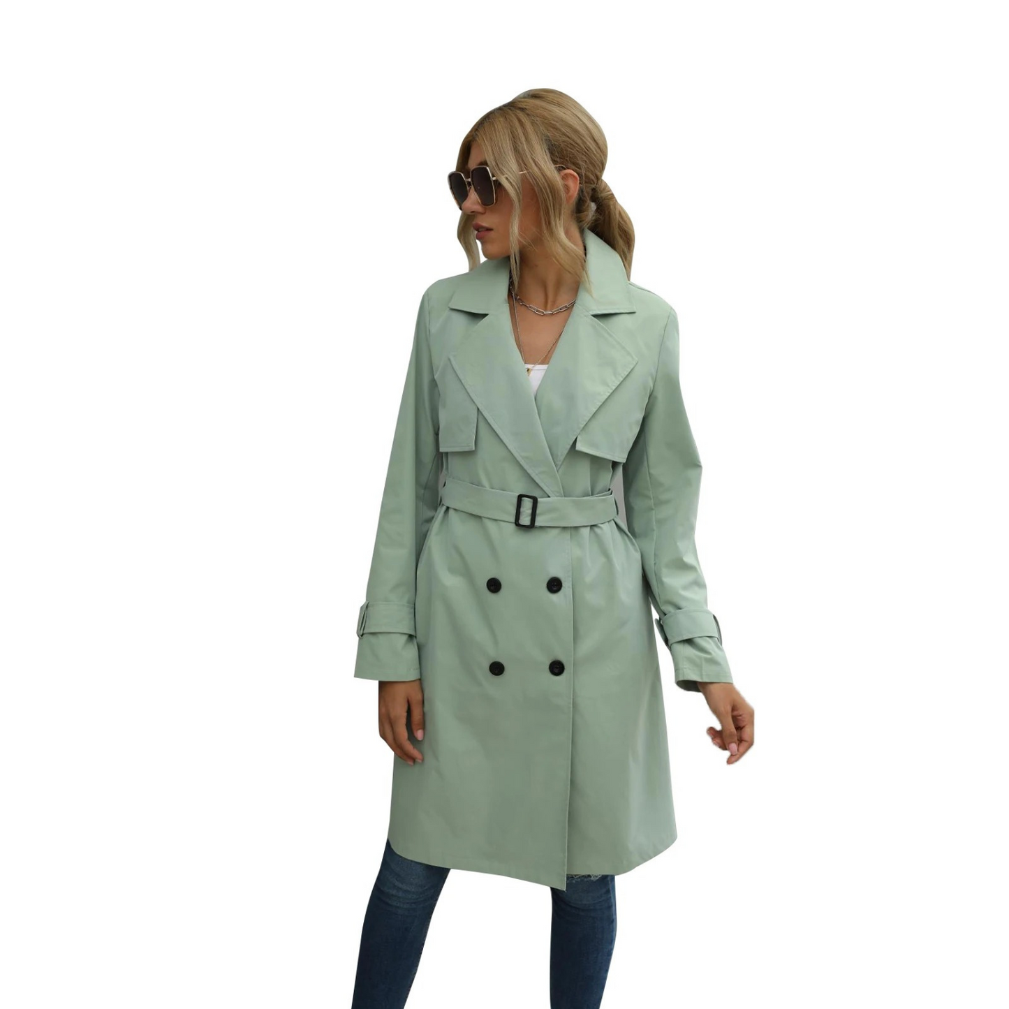 Avelena - eleganter trendiger schicker Trenchcoat