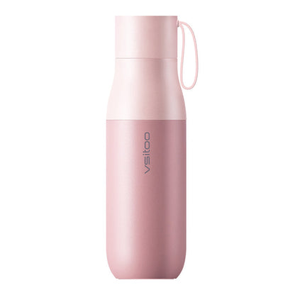 Avelena | 450ml Smart-Wasserflasche, mit 24-Stunden-Isolierung, Temperaturanzeige, Wasserqualitätsprüfung und magnetischem Laden, für Zuhause, Büro, Sport und Reisen